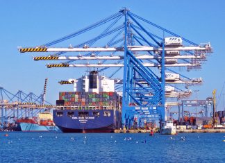 Container Ship Dock Crane