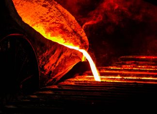 Pouring Molten Steel