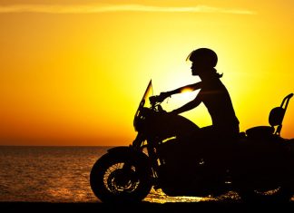 Harley Davidson sunset