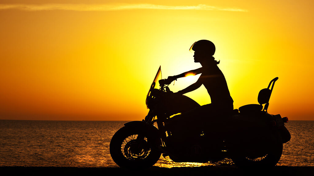 Harley Davidson sunset