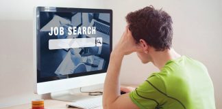 Man Computer Job Search