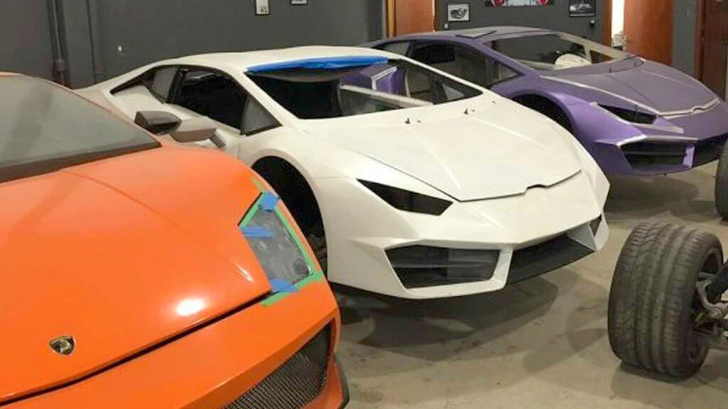 Fake supercar factory