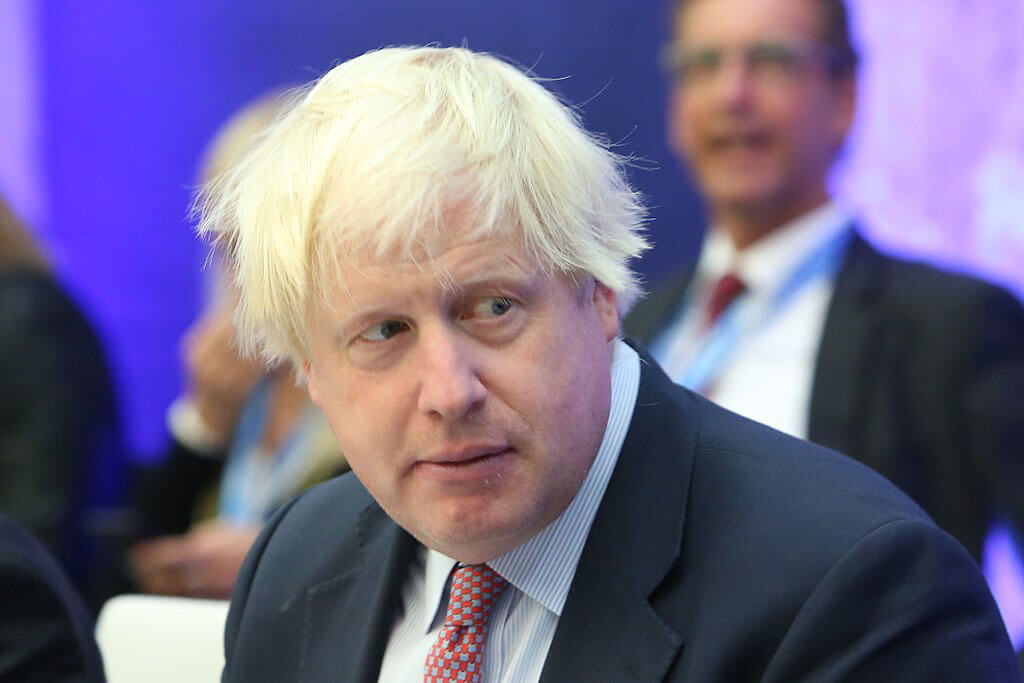 Boris Johnson, UK PM, looking serious