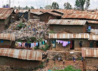 Kibera, Nairobi, Kenya, slums shanty town