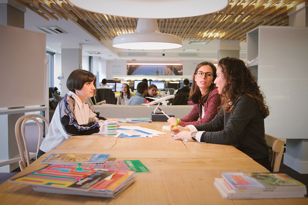 Meeting in modern office