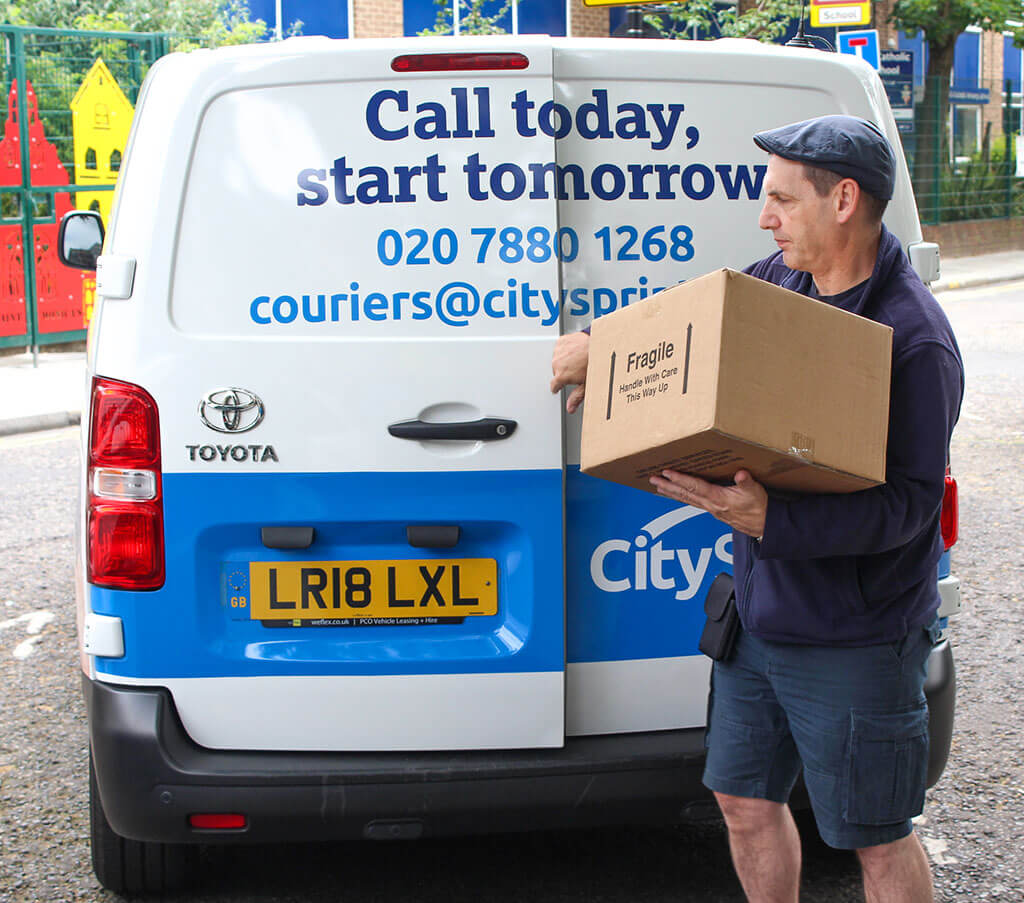 CitySprint van and courier