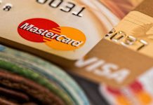 MasterCard, VISA cards. Credit card borrowing illustration