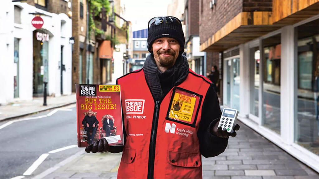 Big Issue vendor