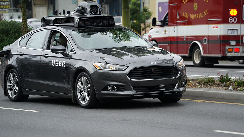 Self driving Uber prototype in San Francisco