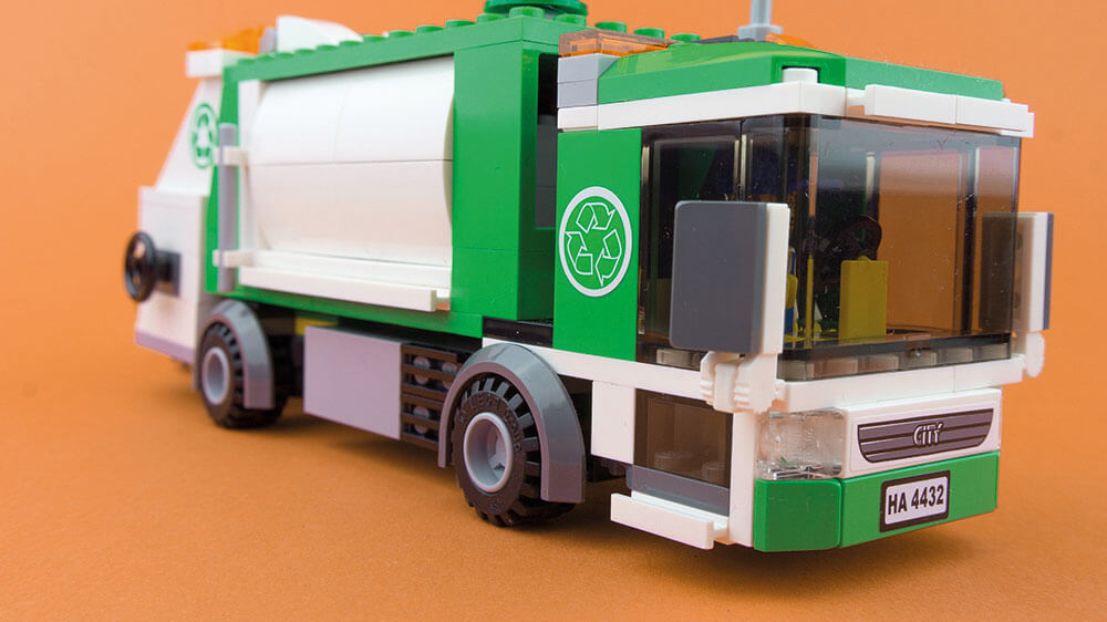 LEGO garbage truck, recycling