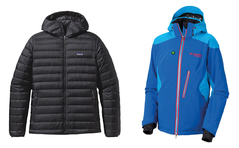 Patagonia, Columbia jackets