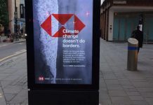 Greenwashing HSBC ad in Bristol