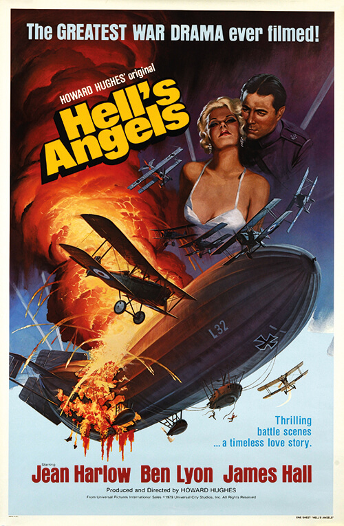 Hellls Angels movie poster, director Howard Hughes