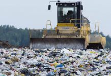 Landfill, bulldozer, waste management