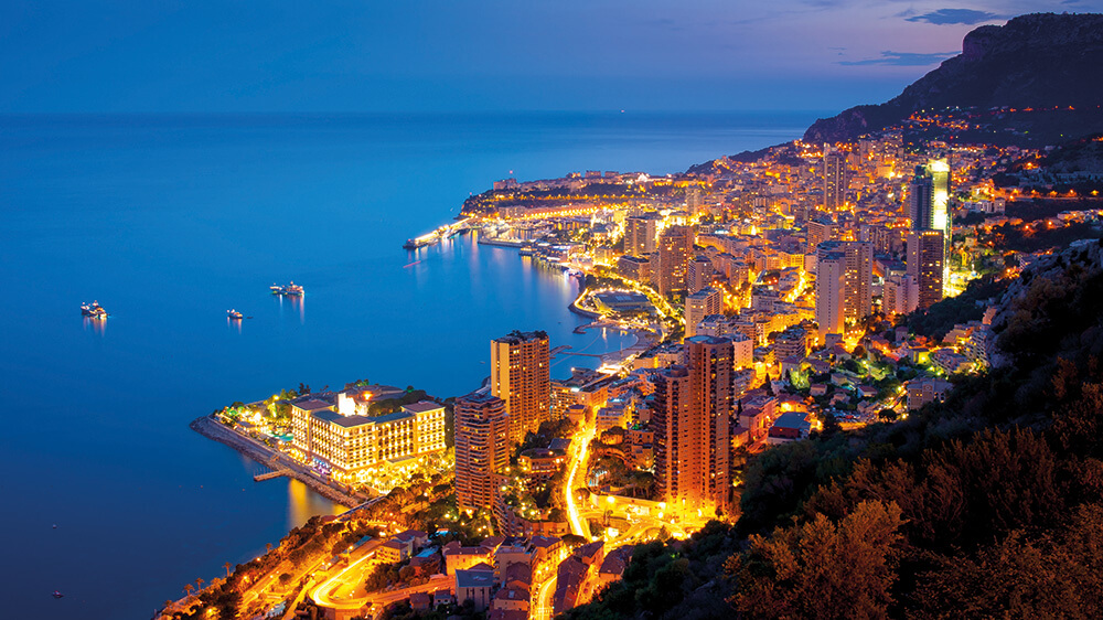 Monaco at sunset