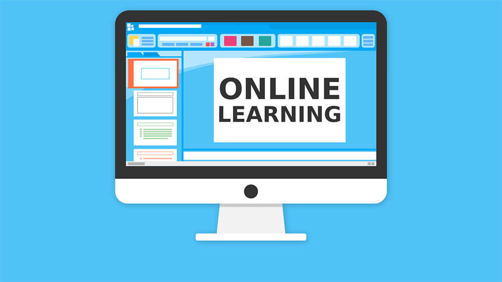 Online learning, education communications illustration