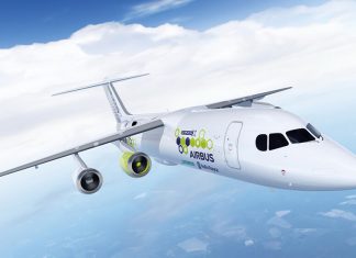 E-Fan X hybrid aircraft — 3D render