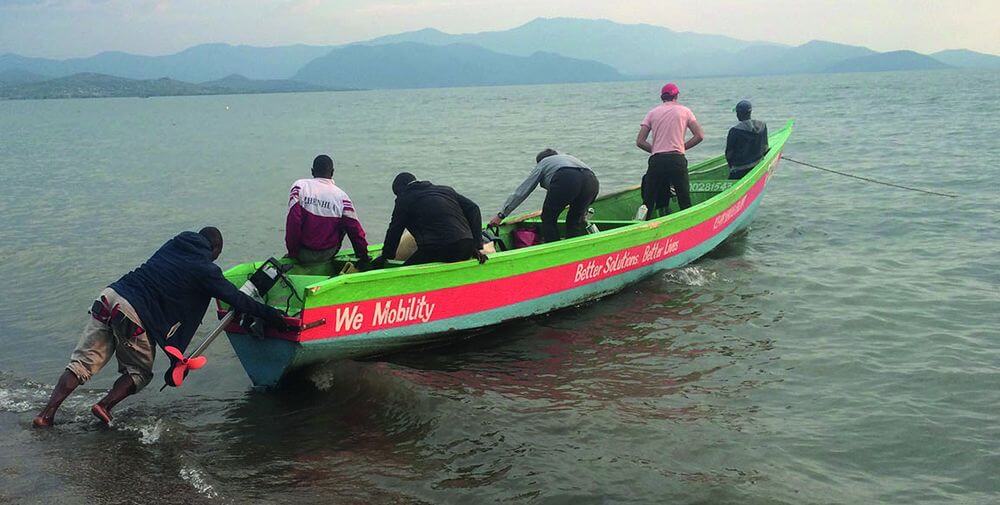 Torqeedo-powered electric fishing boat in Kenya