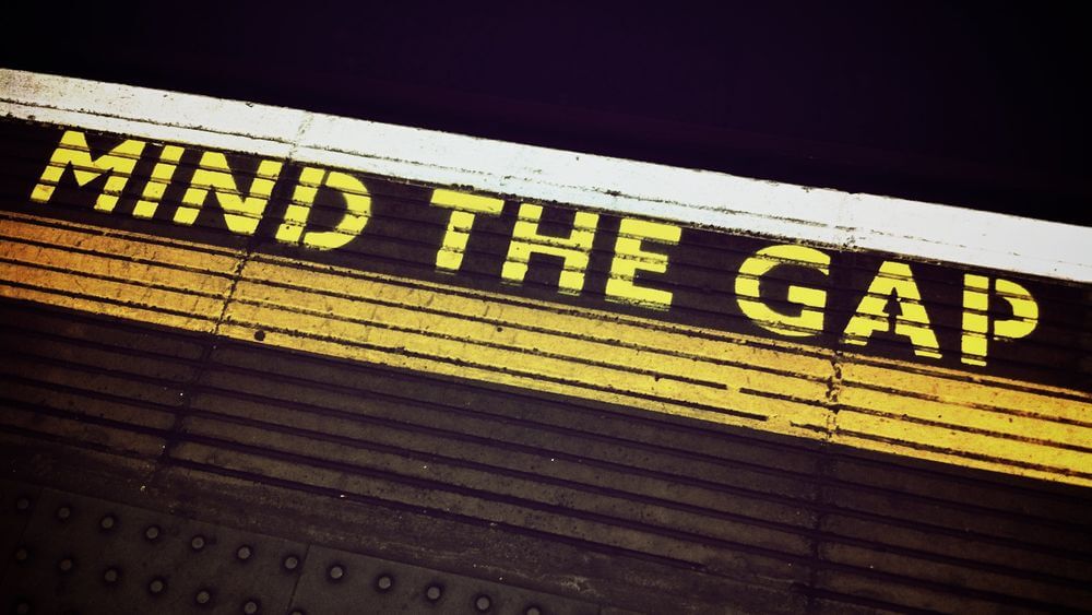 London Underground, Mind the gap, gender pay-gap illustration