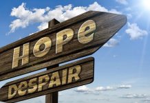 Hope and despair, signpost graphic