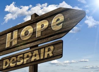 Hope and despair, signpost graphic