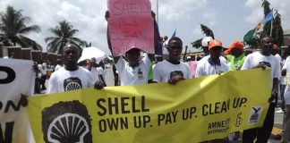 Protest against Shell in Nigeria