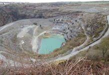Delabole slate quarry, Cornwall, UK. Wage increases