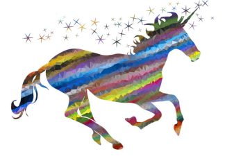 Unicorn rainbow graphic