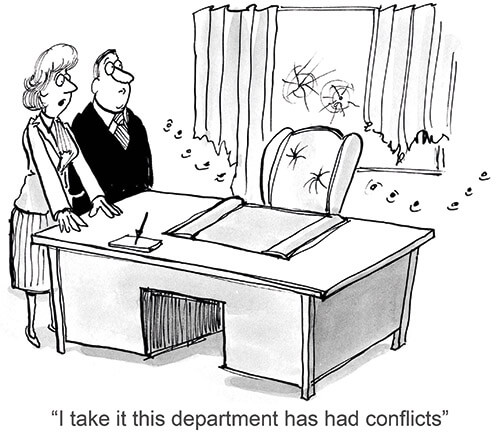Cartoon: department conflicts