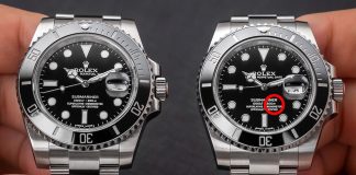 Real and fake Rolex watches