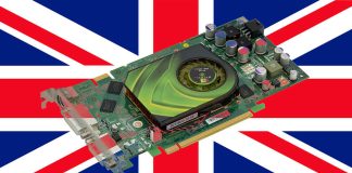 UK flag, Nvidia graphics card
